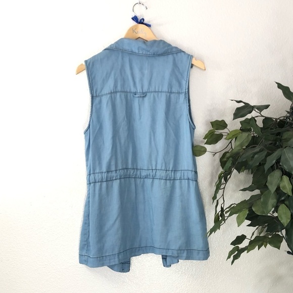 Sanctuary Chambray Long Vest - Picture 7 of 8